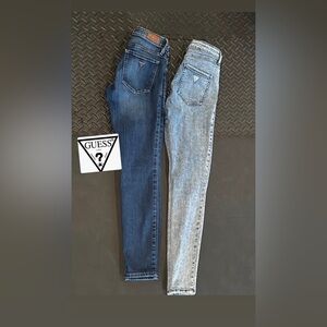 x 2 Guess jeans 26.EUC